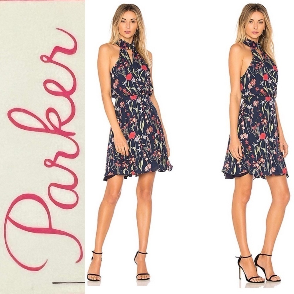 Parker Jolene Mini Dress Blue Sangria